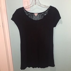 Black Crochet Shirt